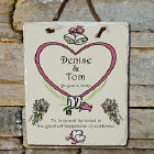 Greatest Happiness Personalized Wedding Slate Plaque